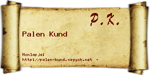 Palen Kund névjegykártya